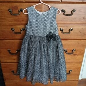 Holiday Black and Silver Kids Dress Size 5